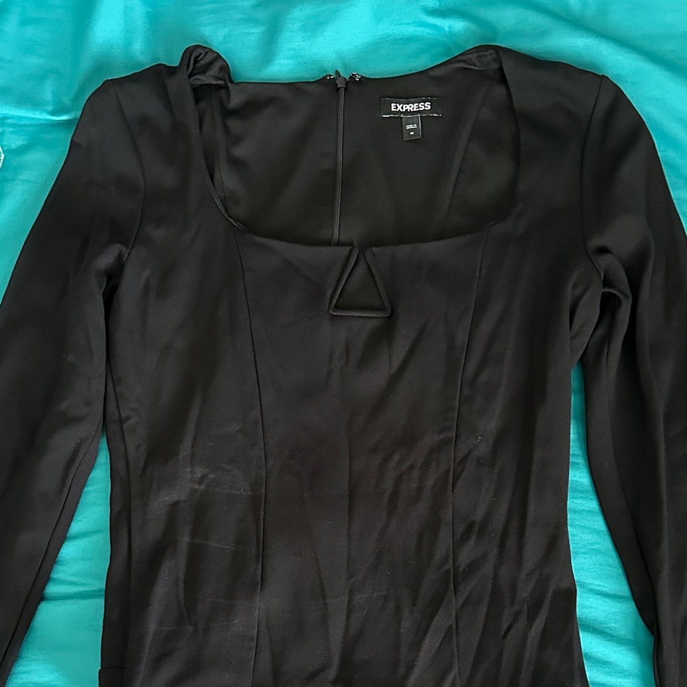 Express Black Square Neck Dress